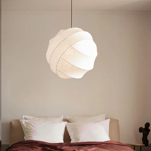 Wabi sabi silk pendant light for modern interior decor - vue 2 sur 9