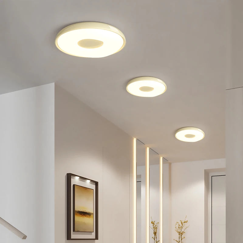 plafonnier à spectre complet style crème protection des yeux moderne - vue 5 sur 10