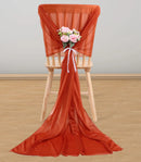 Set of 4 transparent bohemian chiffon table runners