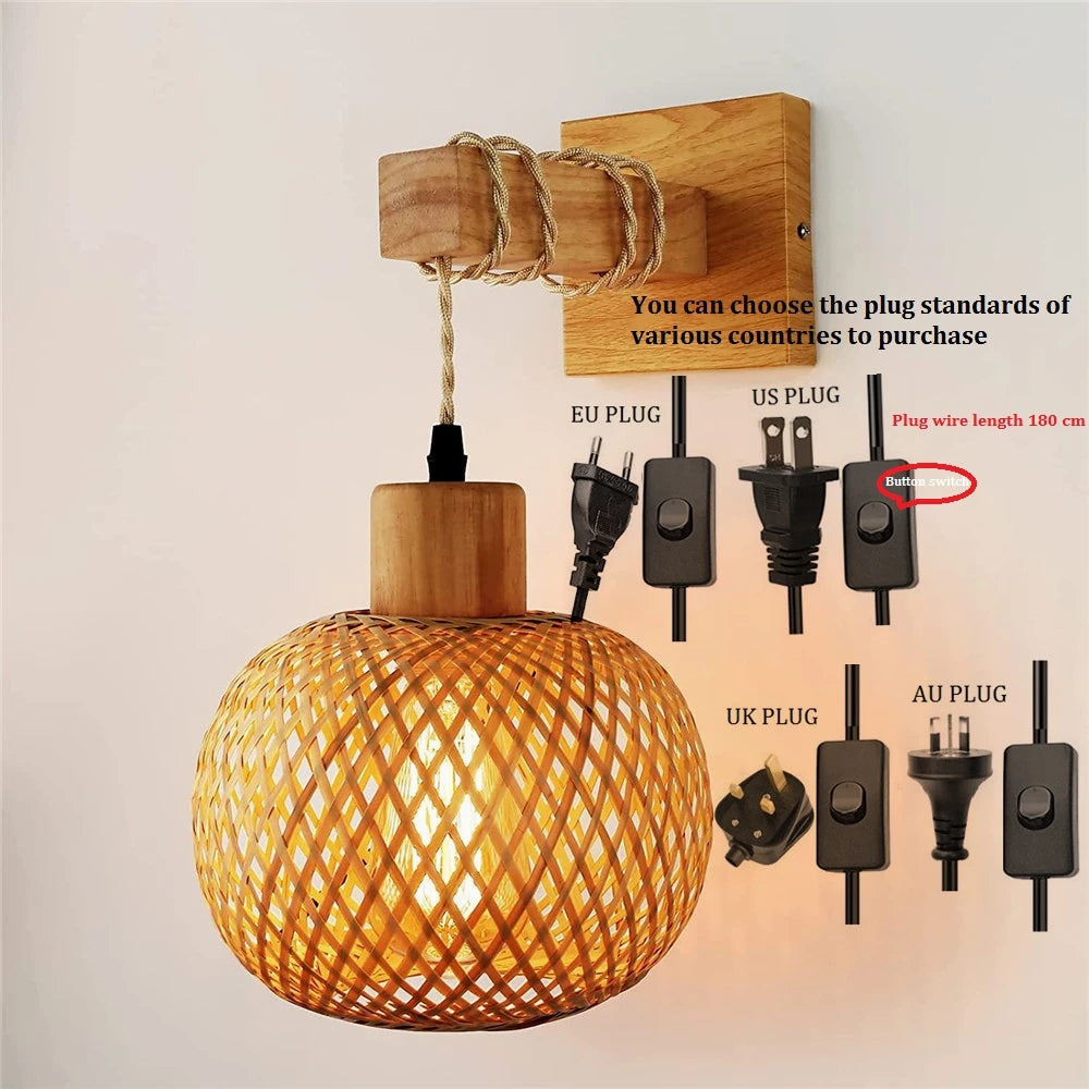 Vintage bedside wall light with switch - vue 4 sur 9