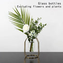 geometric wrought metal vase for modern decoration