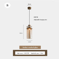 Retro crackled glass chandelier for modern interiors