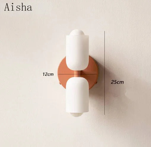 Artistic double head glass wall light for indoor use - vue 10 sur 12