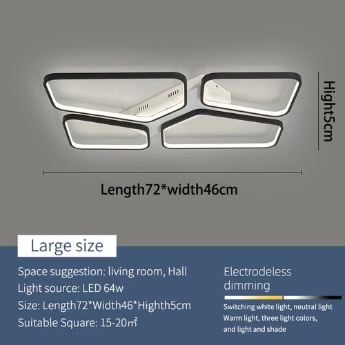 Modern LED ceiling light for stylish interiors - vue 9 sur 8