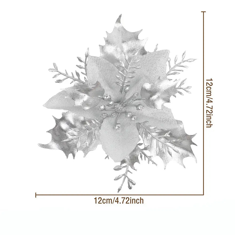 Glitter flower hanging Christmas tree decoration
