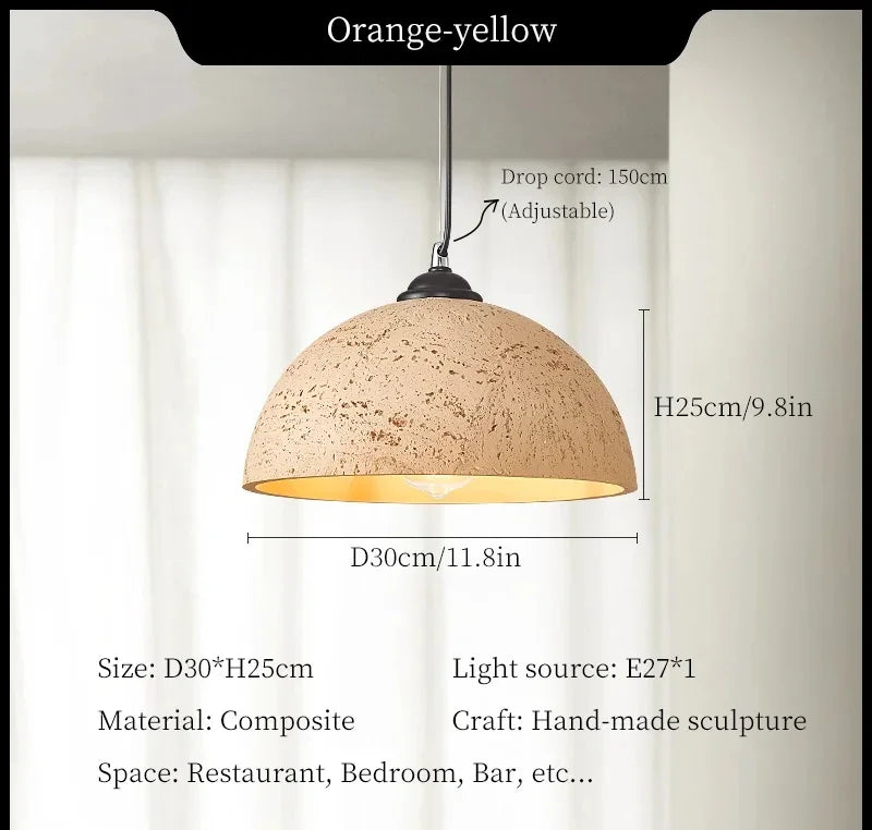 Modern minimalist wabi-sabi decorative pendant light for interiors - vue 11 sur 11