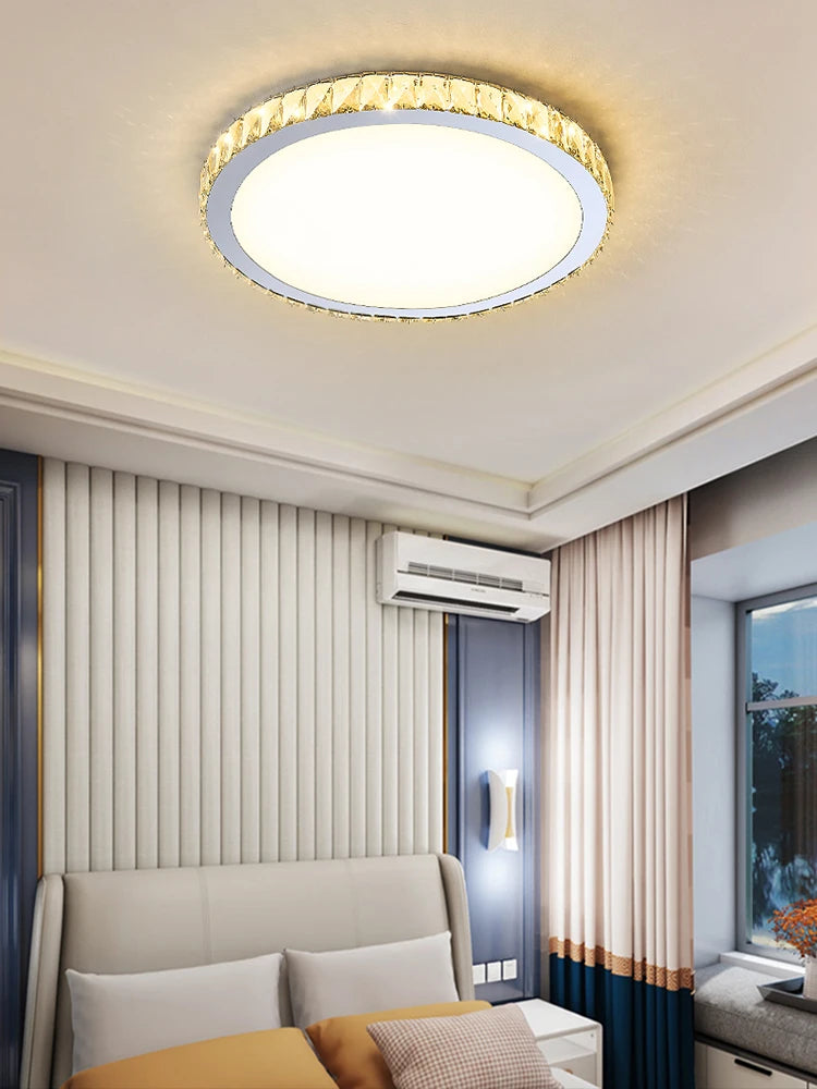 Modern luxury crystal round ceiling light for interiors - vue 4 sur 18