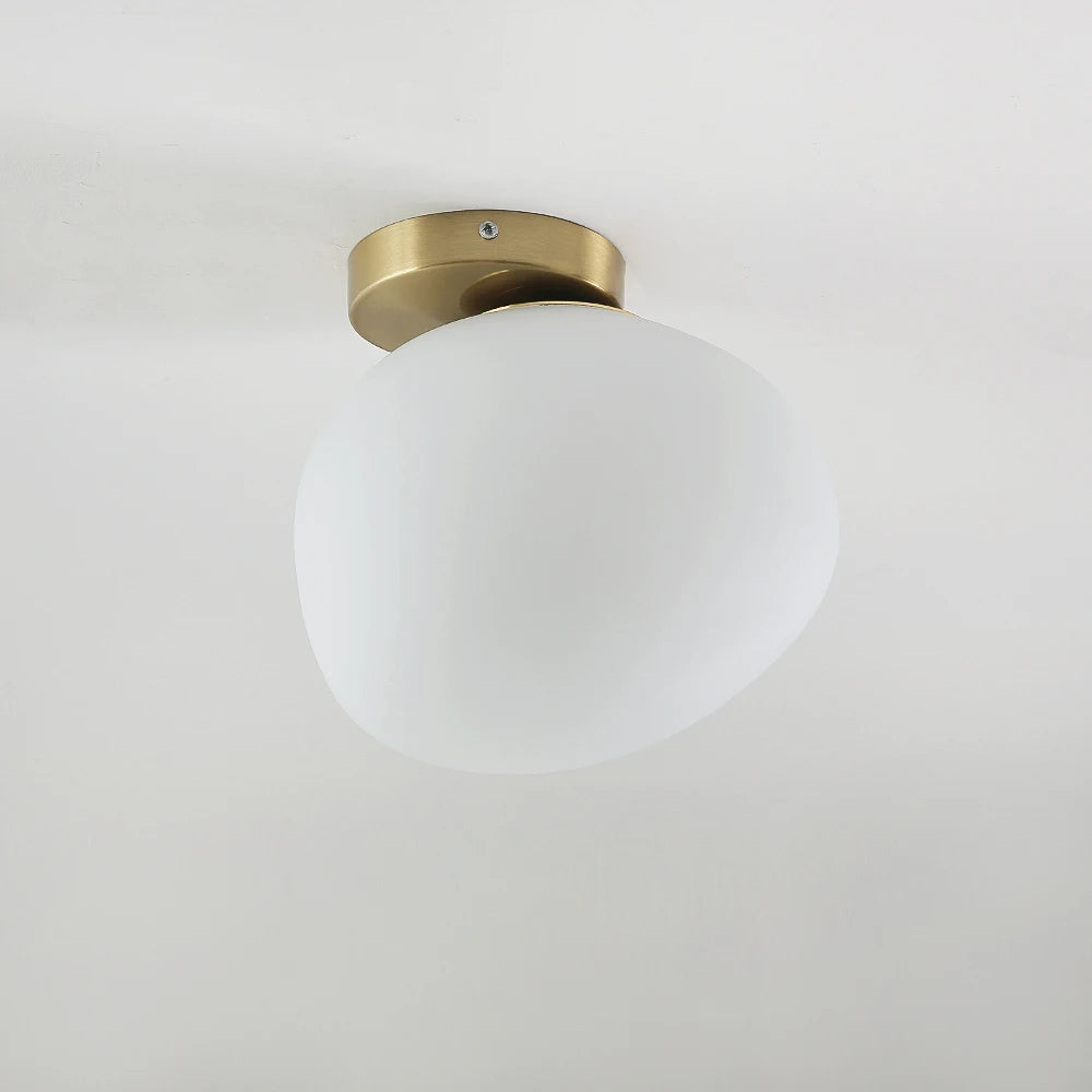 Modern ceiling light with white acrylic shade for dining room and home decor - vue 5 sur 8