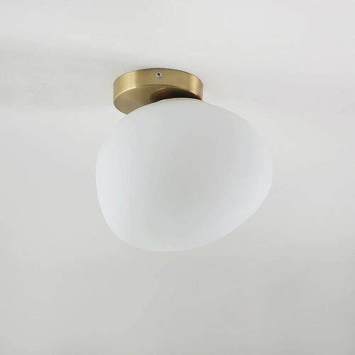 Modern ceiling light with white acrylic shade for dining room and home decor - vue 6 sur 8