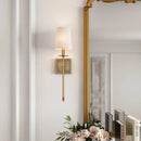 Elegant long shade iron wall light for interiors