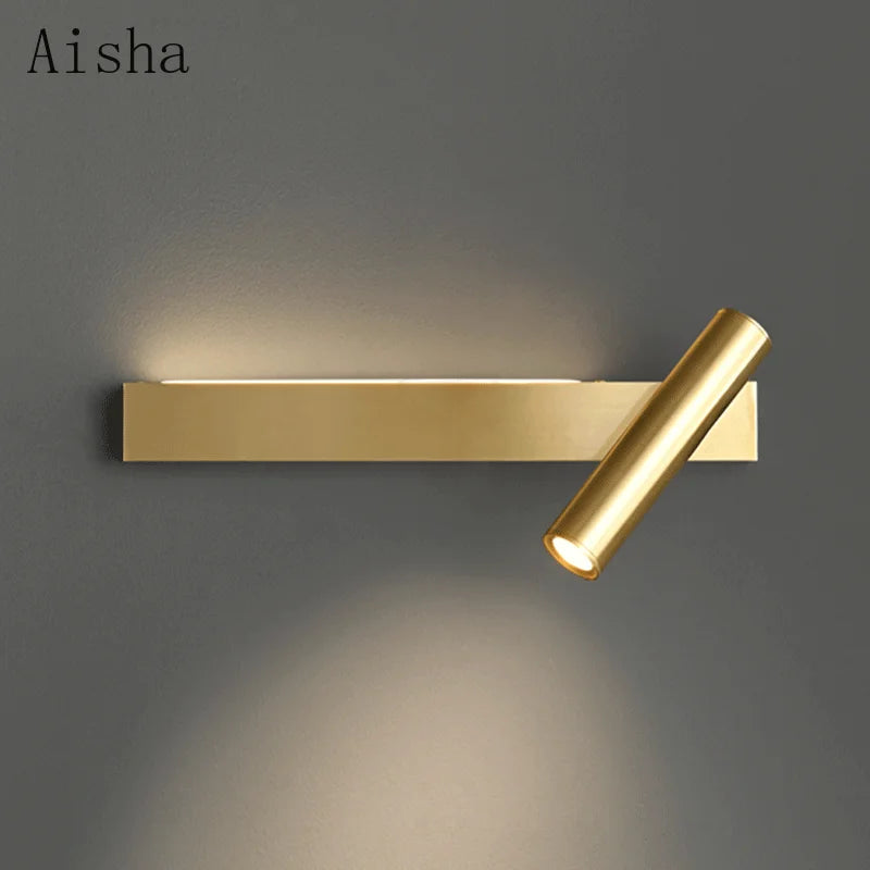 Modern copper wall light creative LED decoration