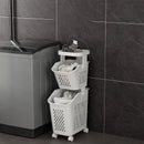 dirty laundry storage basket with practical wheels