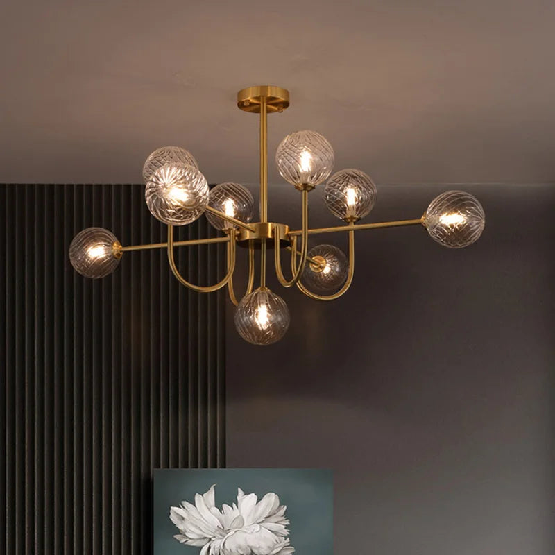 Modern LED chandelier with magic bean design
