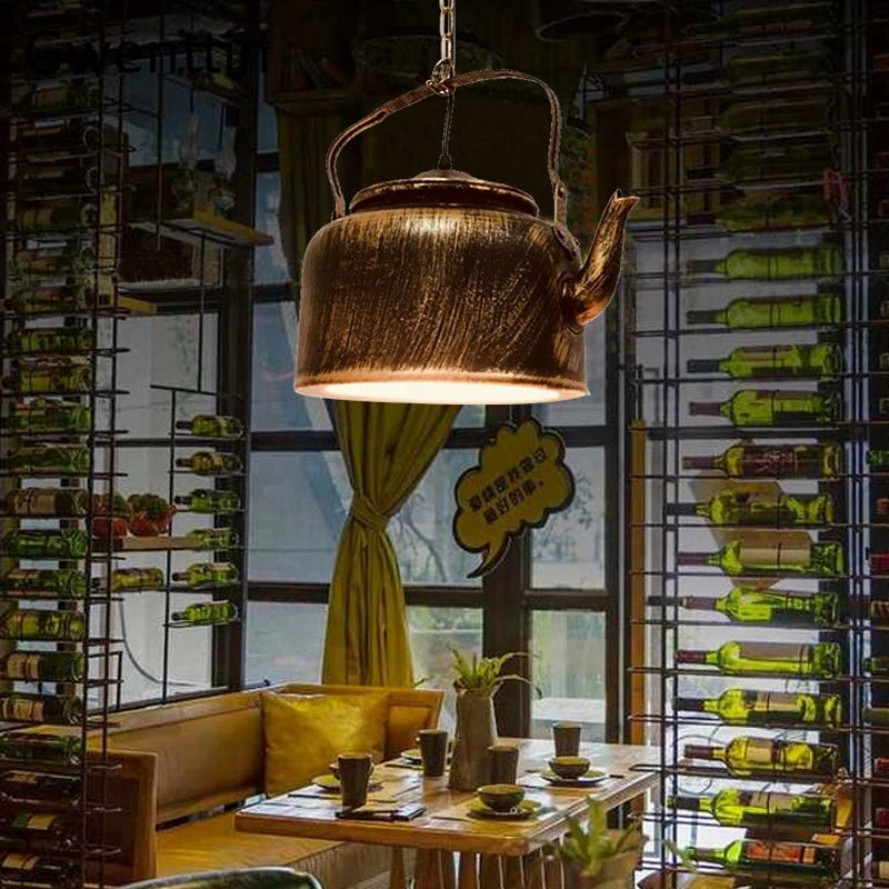 Modern iron pendant light for industrial decor - vue 5 sur 12