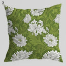 Creative green leaf patterned cushion cover
