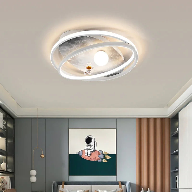 Modern astronaut ceiling light for children's room