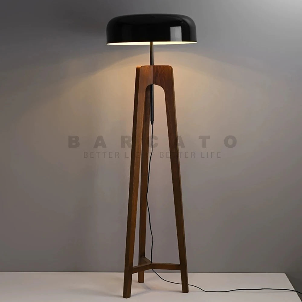 Classic vintage tripod mushroom floor lamp