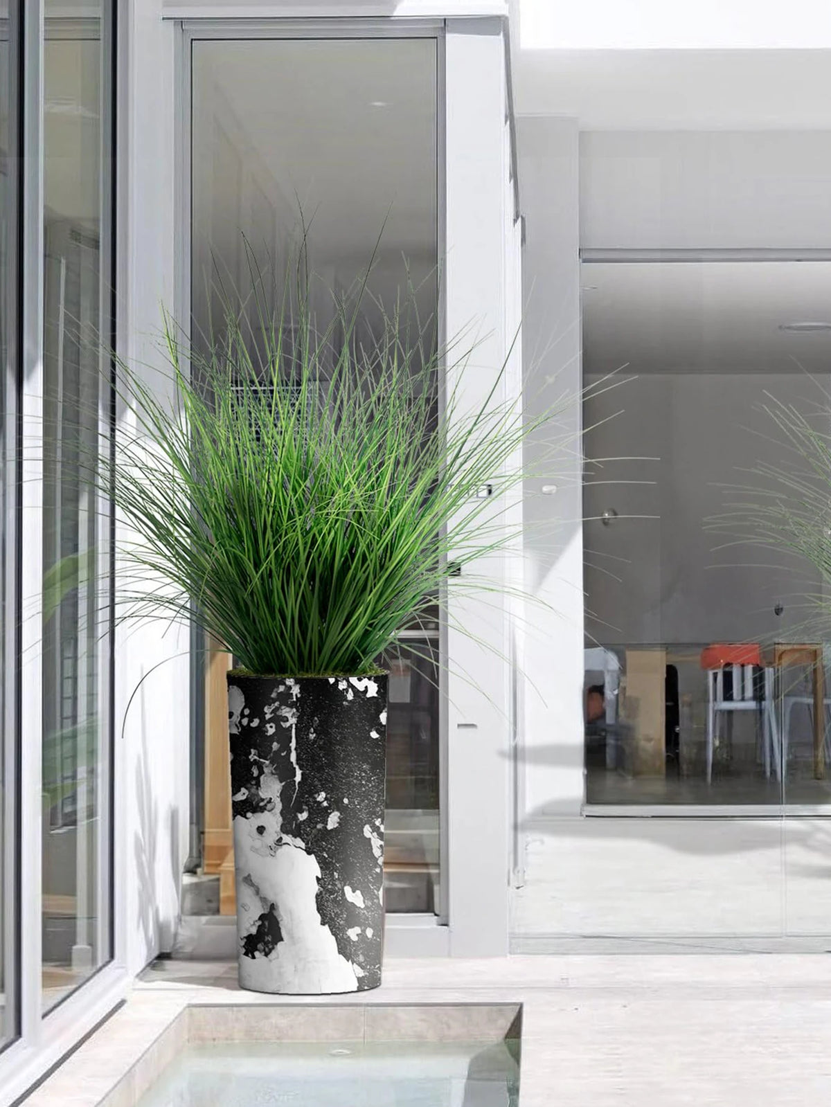 Artificial onion grass plant for wedding, garden and home decoration - vue 5 sur 7