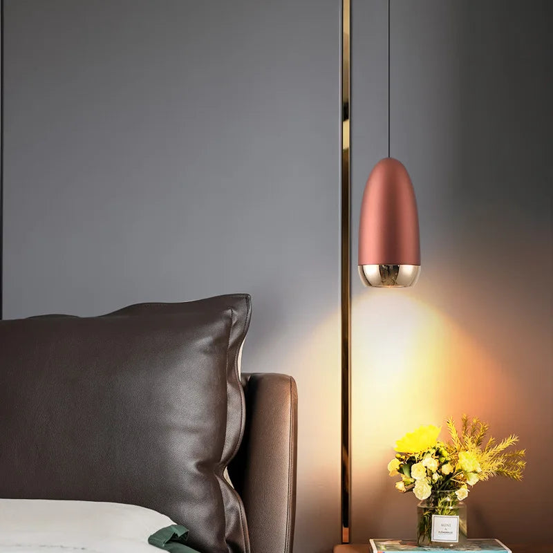 Minimalist LED pendant light with touch dimming and high CRI