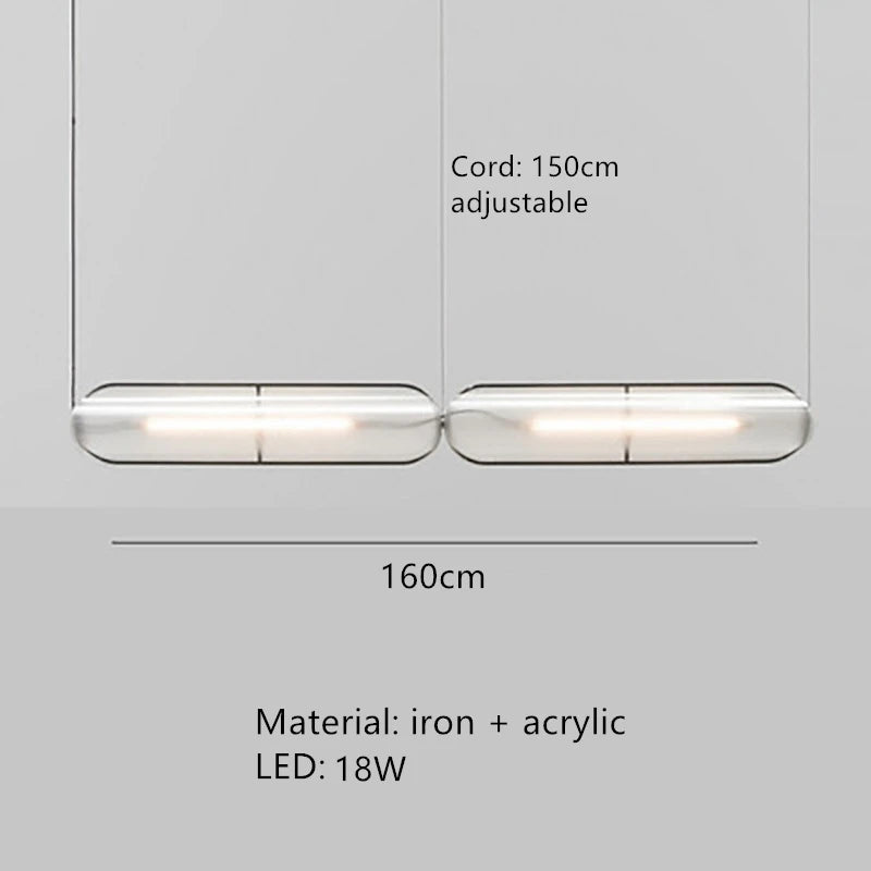 Modern adjustable LED pendant light for interiors and decoration