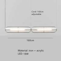 Modern adjustable LED pendant lamp for bar and office