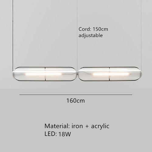 Modern adjustable LED pendant lamp for bar and office