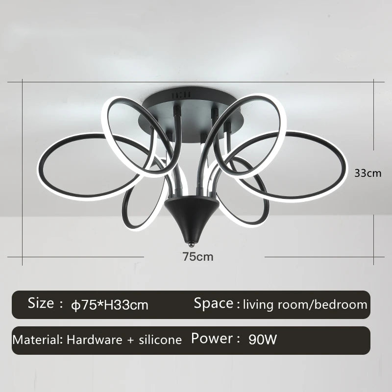 plafonnier led lumineux pour décoration intérieure moderne 2024