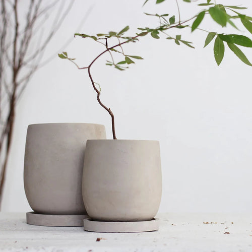 Creative Nordic simple Flowerpot Concrete Silicone Mold green plant Gardening Cement round flowerpot silicone mold - vue 2 sur 9