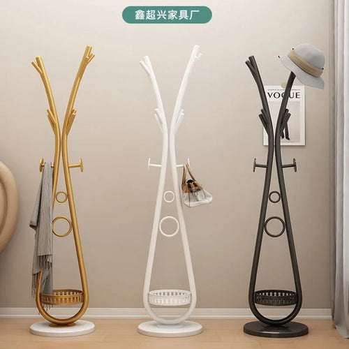 creative wrought iron vertical coat rack for clothes - vue 2 sur 14