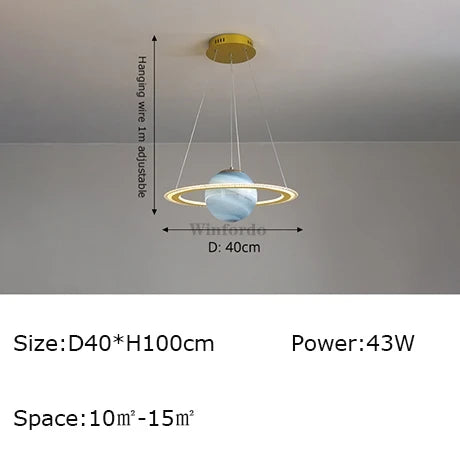 Creative earth moon football pendant light original design - vue 13 sur 20