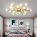 Modern glass chandelier with creative LED lighting