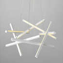 Modern LED pendant branch chandelier in metal nordic design