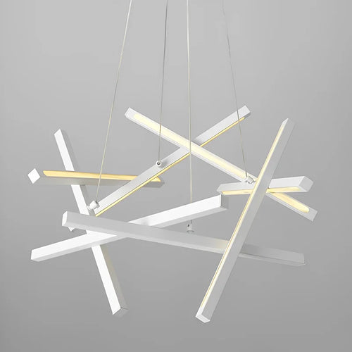 Modern LED pendant branch chandelier in metal nordic design - vue 7 sur 9