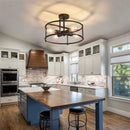 Black metal chandelier for versatile indoor lighting