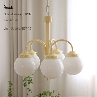 Retro glass chandelier for nordic interior decoration - vue 9 sur 9