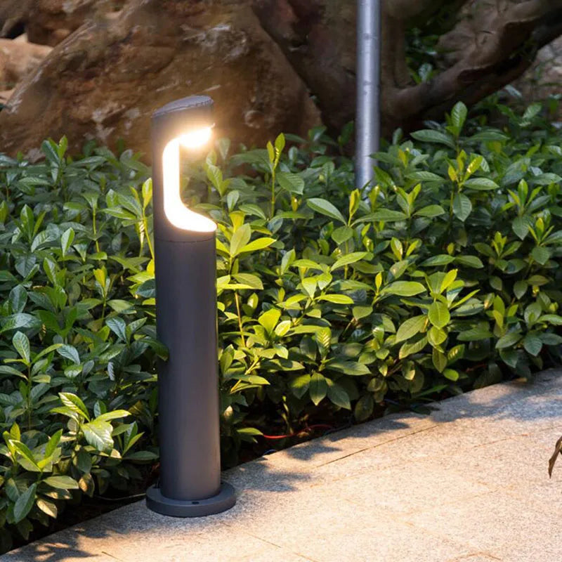 Aluminium LED outdoor lawn bollard light waterproof garden pathway lamp AC110V 220V