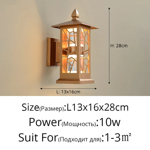 Minimalist waterproof outdoor wall light for garden - vue 13 sur 14