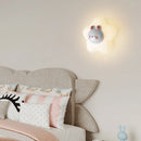 Modern minimalist LED wall light with star, moon, bear and bunny