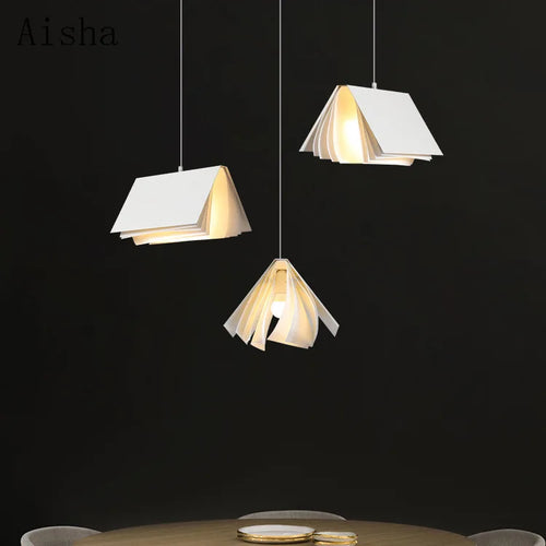 Creative book pendant light for indoor and outdoor decor - vue 3 sur 10