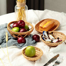 handwoven natural rattan storage basket for candy and snacks