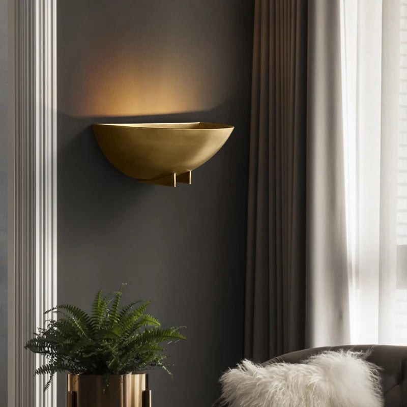 Luxury copper bedside lamp for elegant interiors
