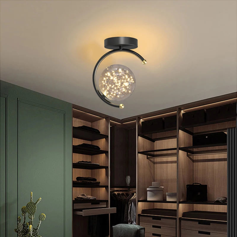 Creative LED ceiling light for various living spaces