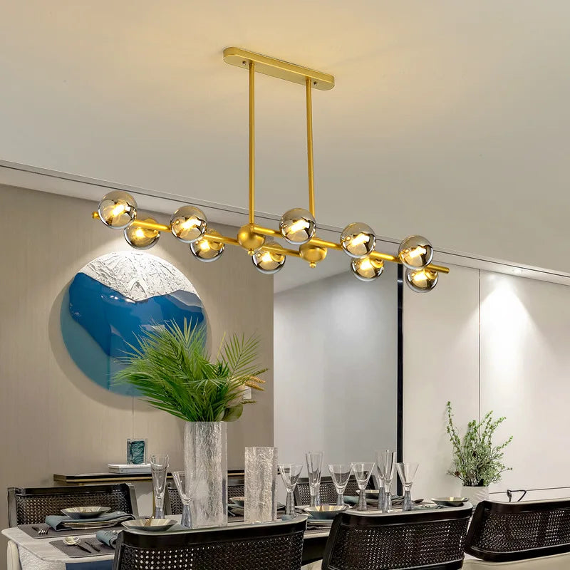 Modern glass chandelier for decorative indoor lighting