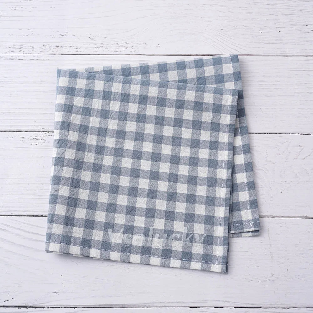 Cotton gingham reusable napkin, country style