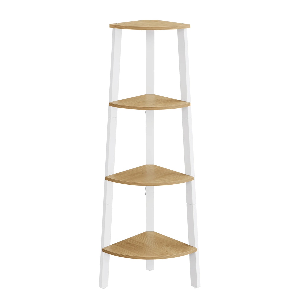 VASAGLE Corner Shelf Unit, 4-Tier Corner Shelf, Ladder Shelf for Living Room, Bookshelf or Plant Stand, Industrial Accent