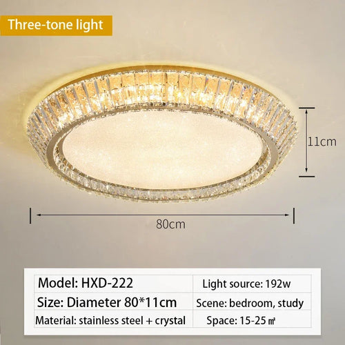 Luxury crystal ceiling light for elegant interior décor - vue 11 sur 10