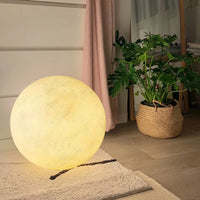 Moon-shaped floor lamp for aesthetic interior decoration