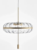 Nordic design circular glass chandelier for bars and restaurants