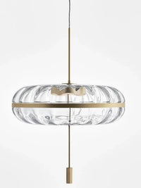 Nordic design circular glass chandelier for bars and restaurants