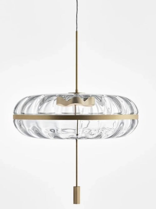 Nordic design circular glass chandelier for bars and restaurants